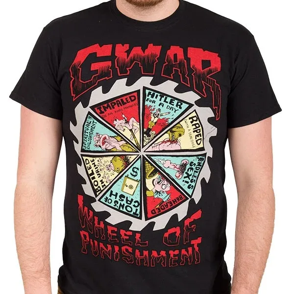 GWAR Creature Band T Shirt, Raw Thrash Metal Vintage Unisex Top Gwar _Wheel Of Torture_ T-Shirt