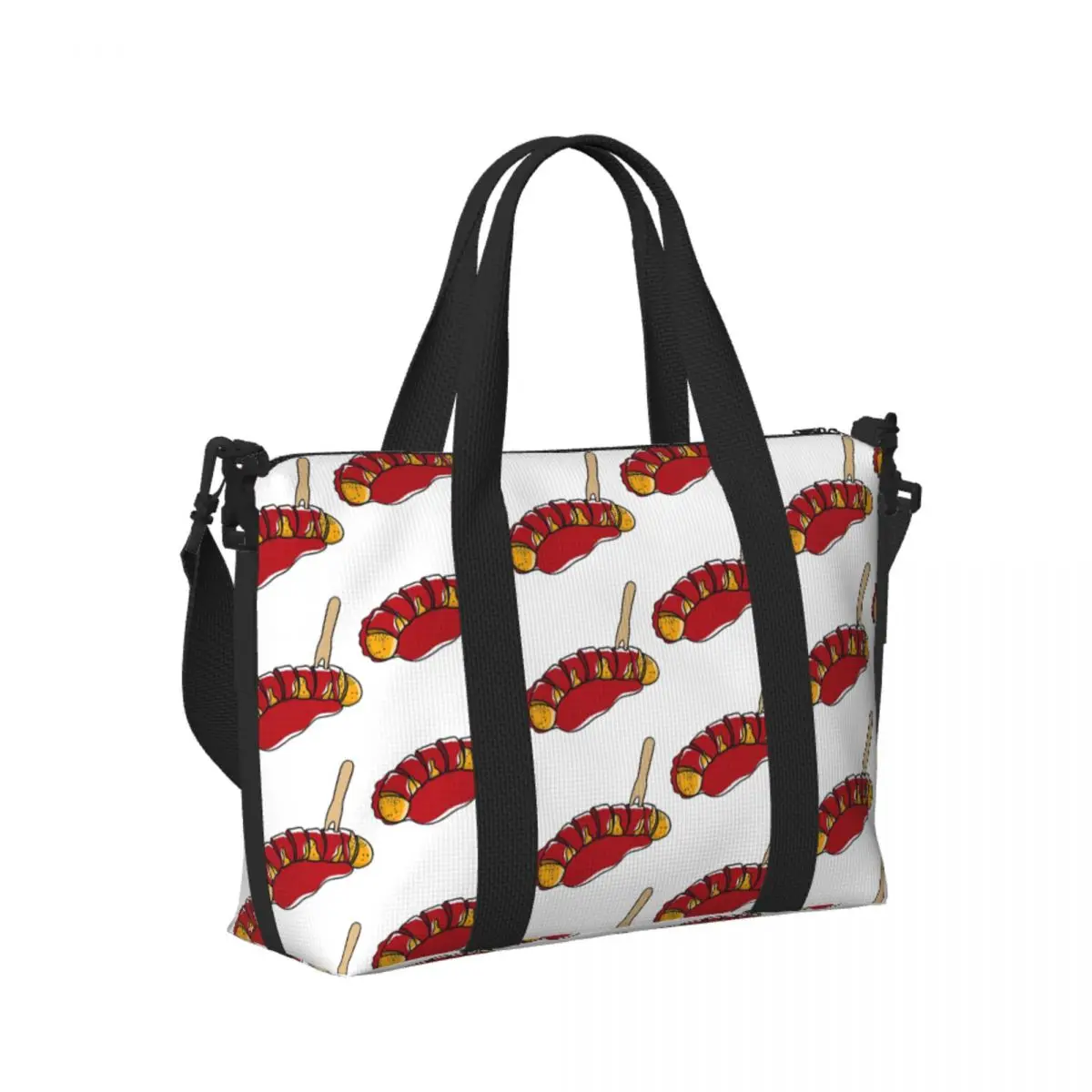 

Пользовательские Currywurst Pure Beach Дорожная сумка Большая вместительная сумка-тоут для тренажерного зала Йога Женская дорожная сумка для покупок