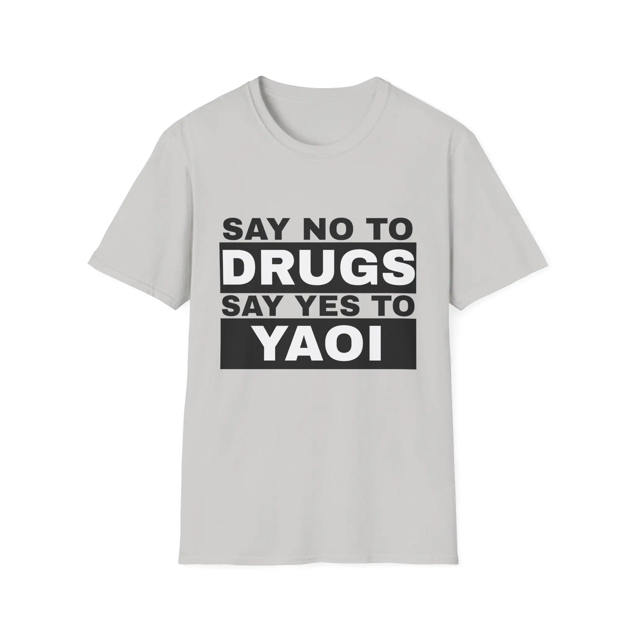 Say No To Drugs Say Yes To Yaoi Graphic Graphic Print Women TShirt Men T-shirtRound Neck Short Sleeved T-shirt Top