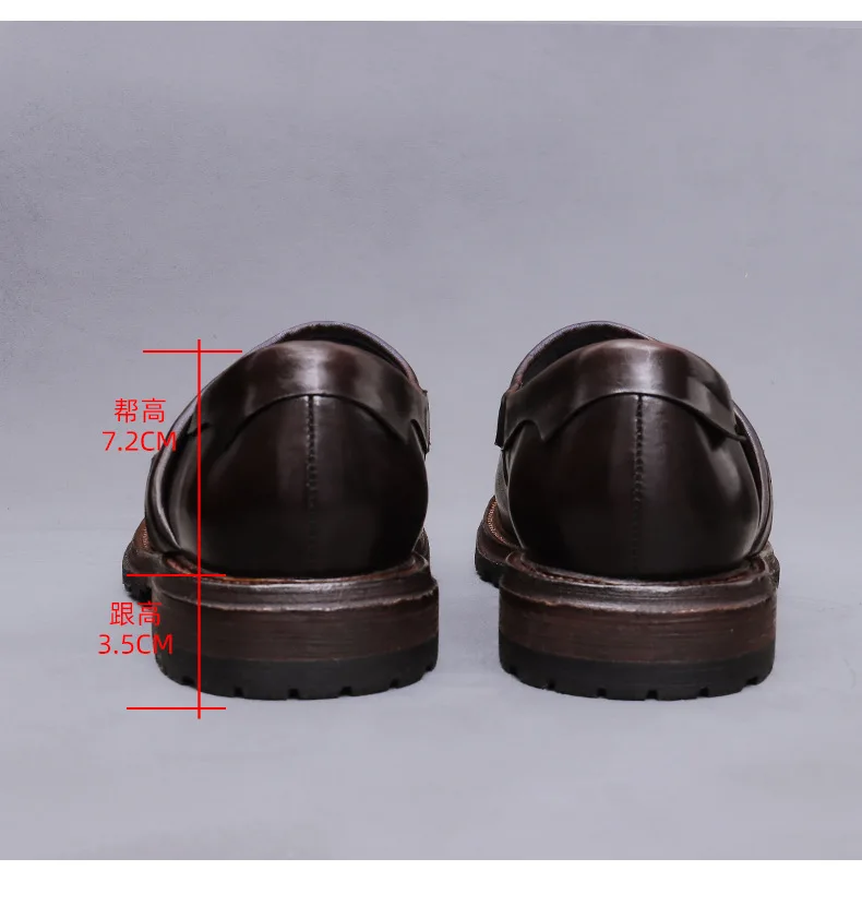 Luxury Men's Genuine Leather Monk Strap Shoes Thick Sole Non-Slip Business Casual Daily Walking Footwear Male Shoes for Men Sale