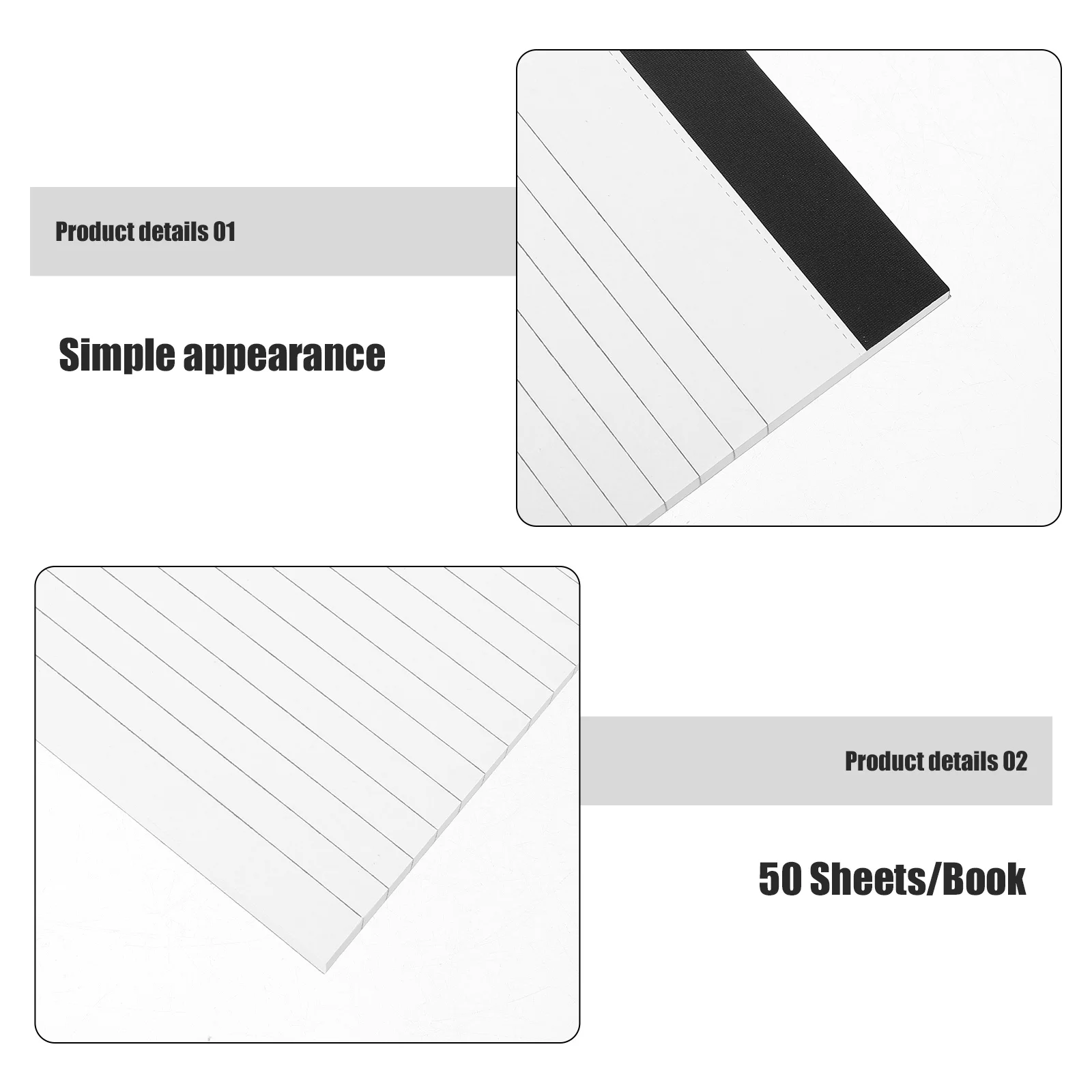 

4 Books Legal Notebook Tearable Memo Pad Lined Note Pad A5 Portable Notepad Office School Planner to Do List Organizer
