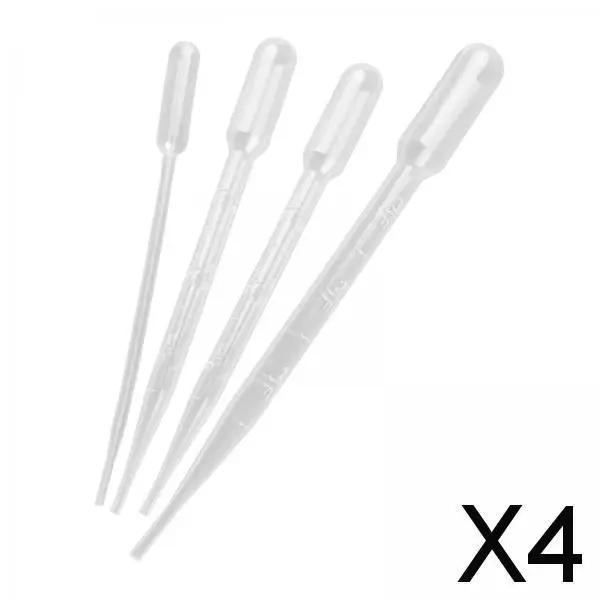 3x4Pcs Solvent Dropper Set Modeling Painting Tool Transfer Graduated Pipettes for