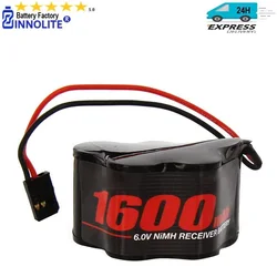 Batteria di ricambio ricaricabile per ricevitore gobba a 5 celle NiMH 6V 1600mAh ad alta capacità adatta ai modelli RC più popolari