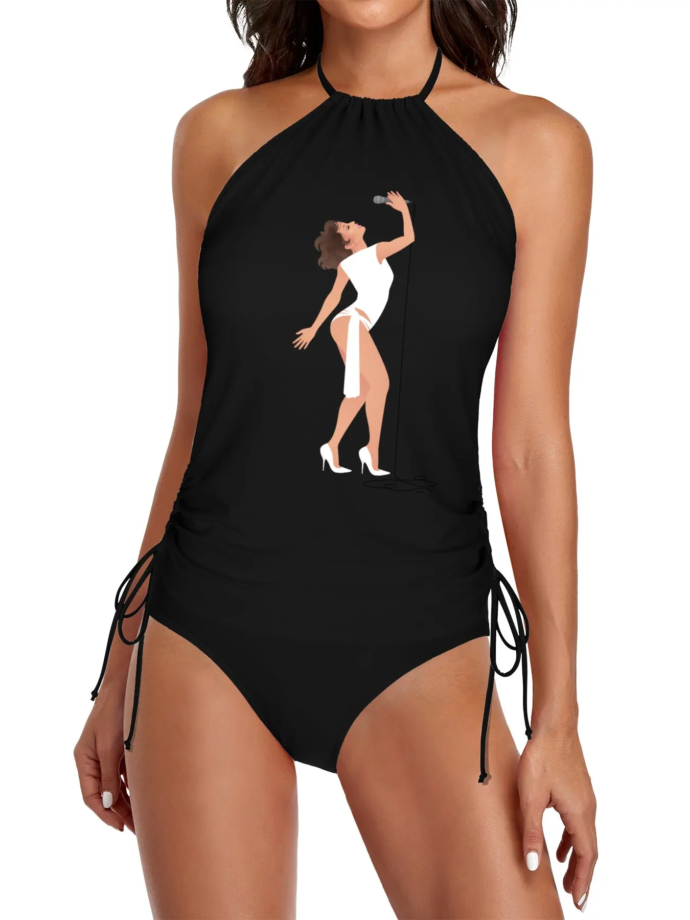 

Fever Split Swimsuit Set black bikini Beach shirt swimsuit ladies