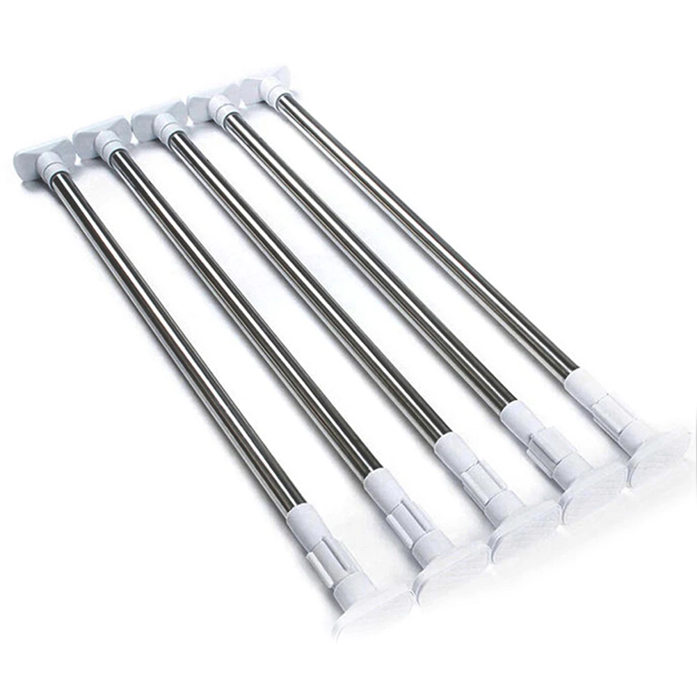

Extendable Telescopic Curtain 50-80cm Multi-function Bar Clothes Pole Telescopic Curtain Rod Tension Rod Sturdy