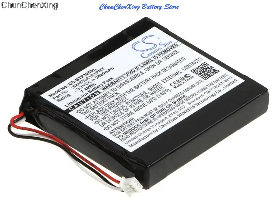 Cameron Sino 2000mAh Battery 824850A1S1PMX for Blaupunkt TravelPilot TP300