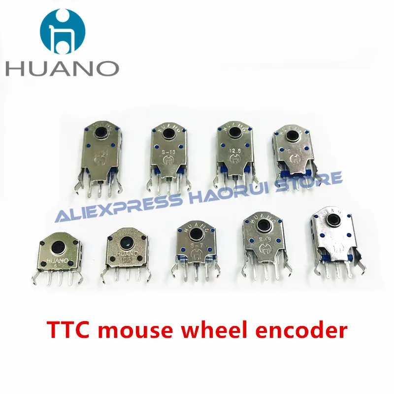 2Pcs HUANO 5/7/9/10/11/12.6/13/14MM Mouse Encoder suitable for solving the problems of various mouse wheel decoder accessories