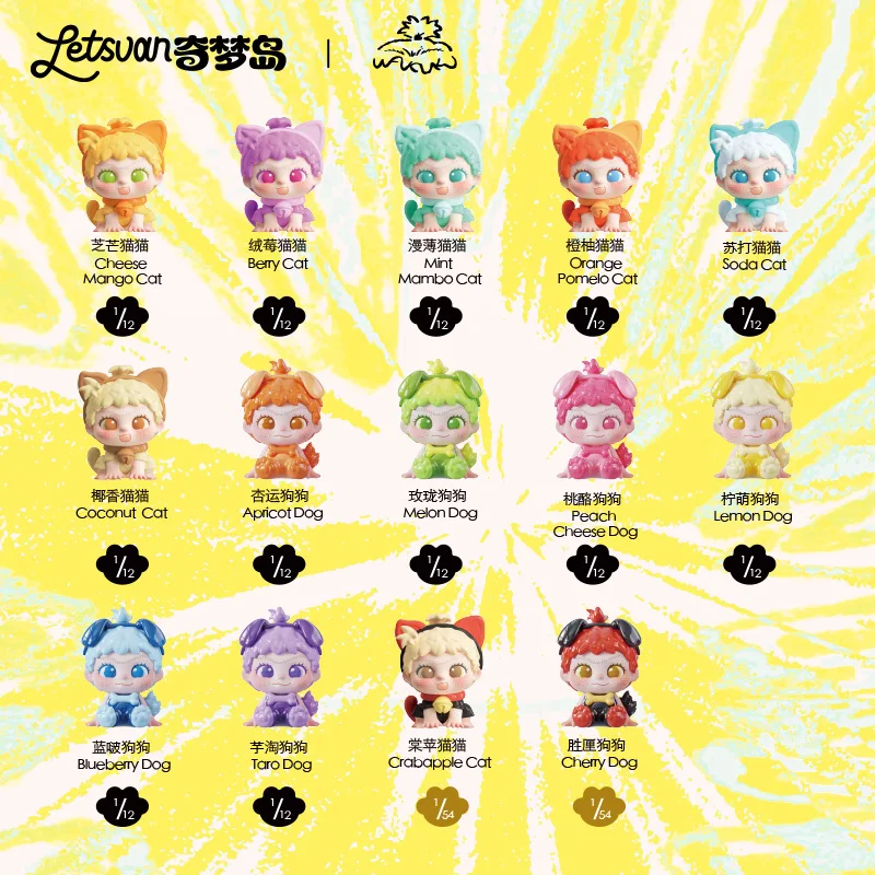 متوفر في المخزون أصيلة جديدة واكوكو القط الكلب معركة سلسلة يده صندوق أعمى زخرفة صغيرة عصرية اللعب الحلي لطيف المشجعين Kawaii هدية