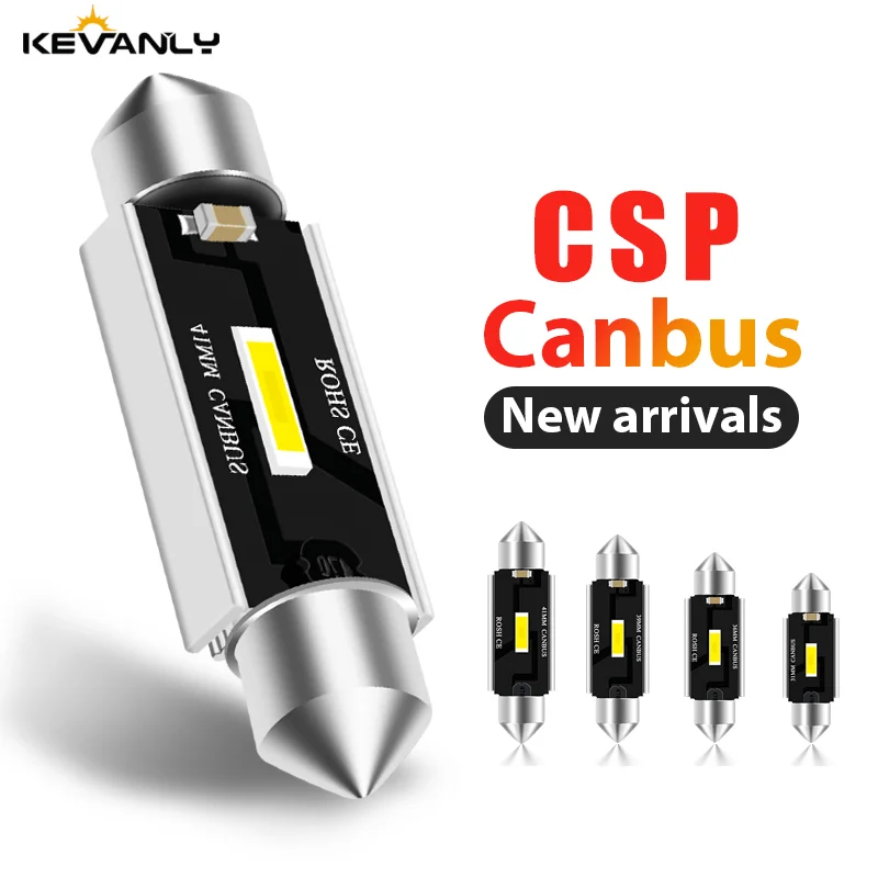 

1/2 шт. C5W LED 31мм 36мм 39мм 41мм, светодиодная лампа Festoon CSP белого света, суперяркая, 1860 LED, для чтения в салоне автомобиля, подсветка номерного знака, 12В