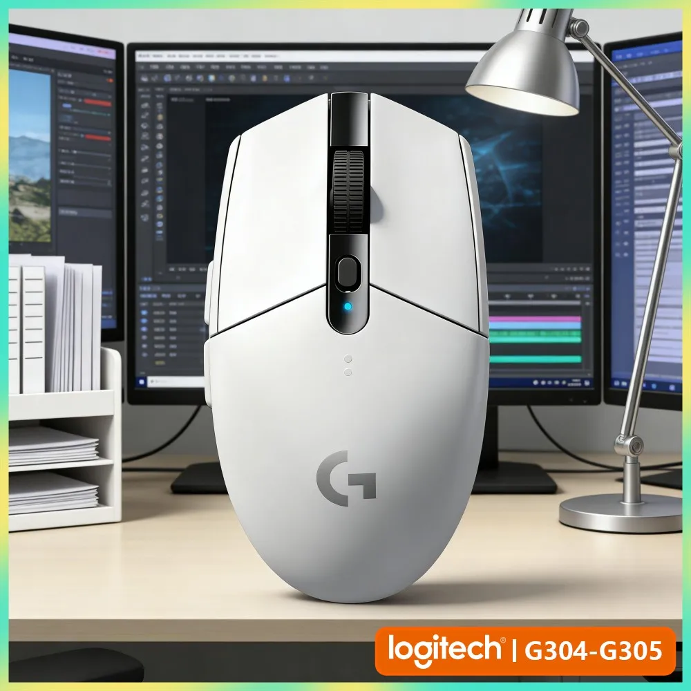 Logitech G304 LIGHTSPEED Wireless Mouse 12000 DPI HERO Sensor 1Ms Latency 250Hr Battery Efficient Power Users