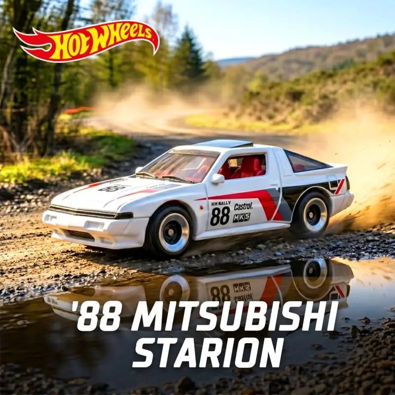 

Hotwheels Diecast Car Model 88 Mitsubishi Starion 26J Alloy Racing Collectible Vehicle For Collectors Desktop Display