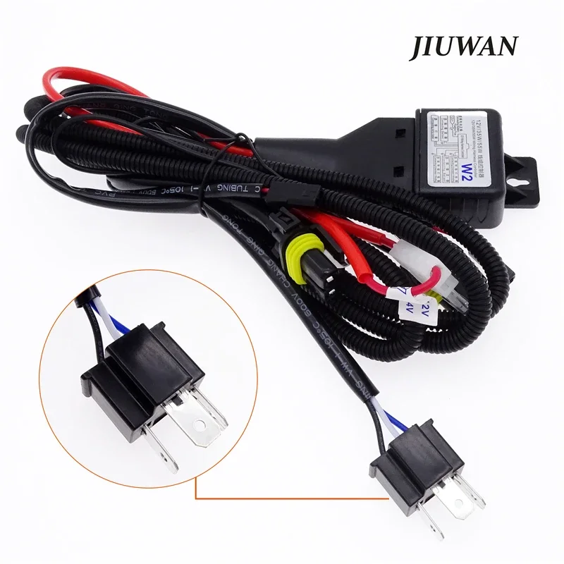 1 Pcs Xenon Lamp HID H4 H13 9007 Wire Harenss Socket Connector Telescopic Lamp Control Line Group Change Light Beam 5500