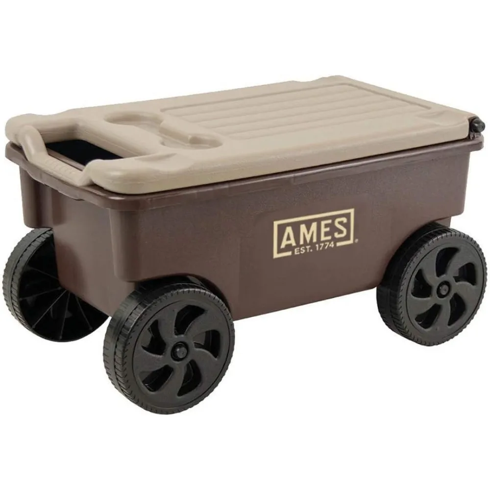 

AMES 1123047100 Lawn Buddy Rolling Garden Cart Carretilla Plegable Beach Wagon Folding Trolley Cart