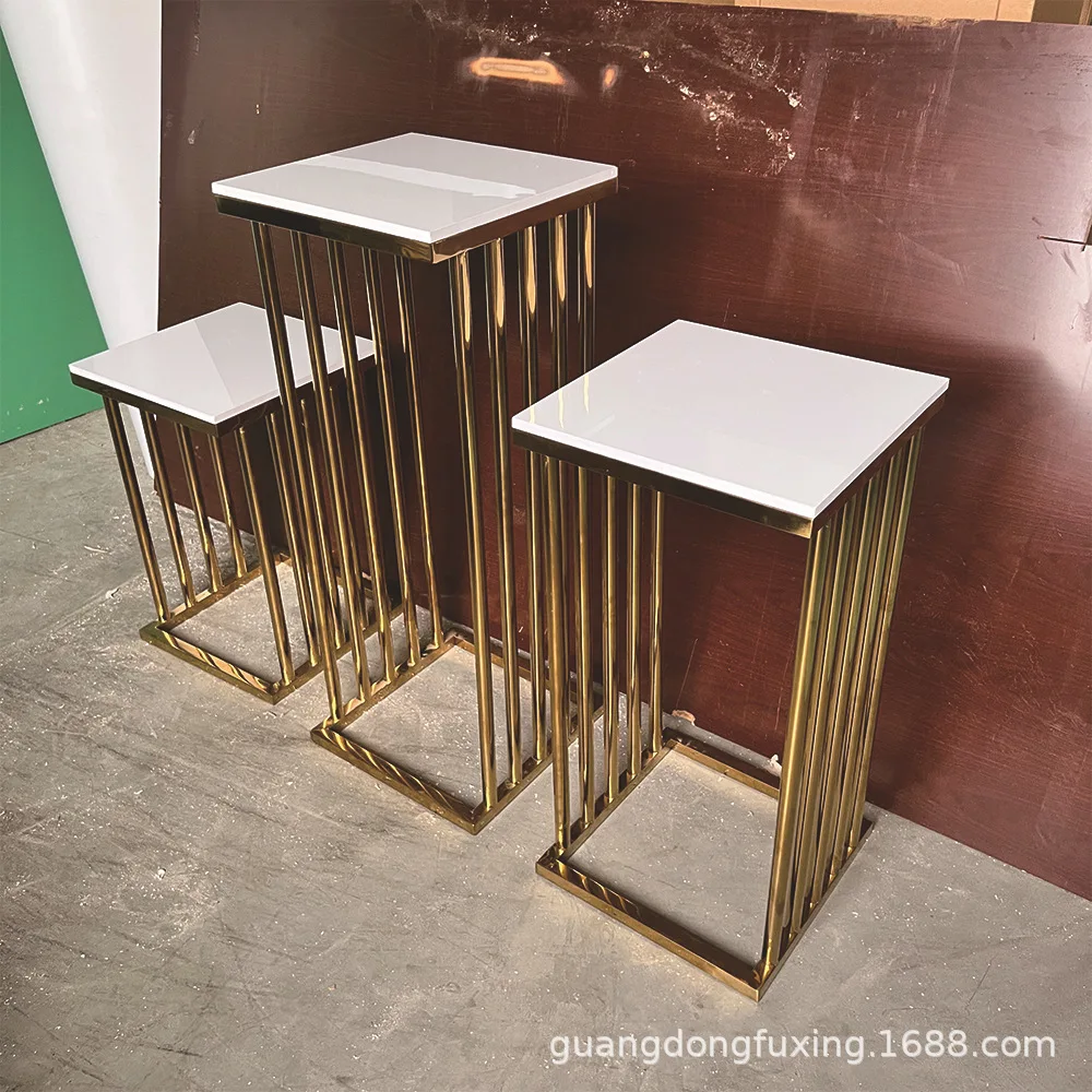 

Stainless steel wedding furniture design, dessert table source manufacturer