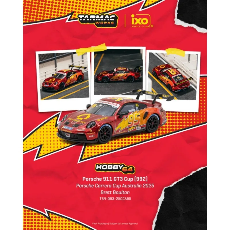 TW 1:64 911 GT3 Cup 992 Lightning Die Casting Alloy Car Model is a favorite gift for boys and a collectible souvenir.