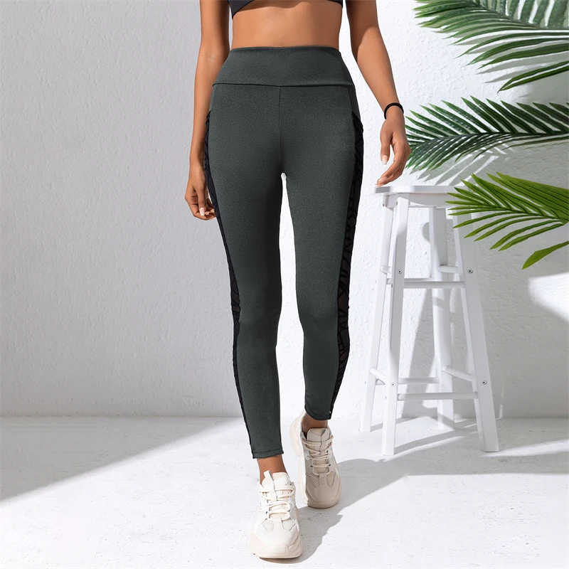 Fitness Leggings Women Sexy Gym Female Sport Leggins Sporty Seamless Yoga Y2k Mesh Push Up Leggings High Waist Women\'s Pants