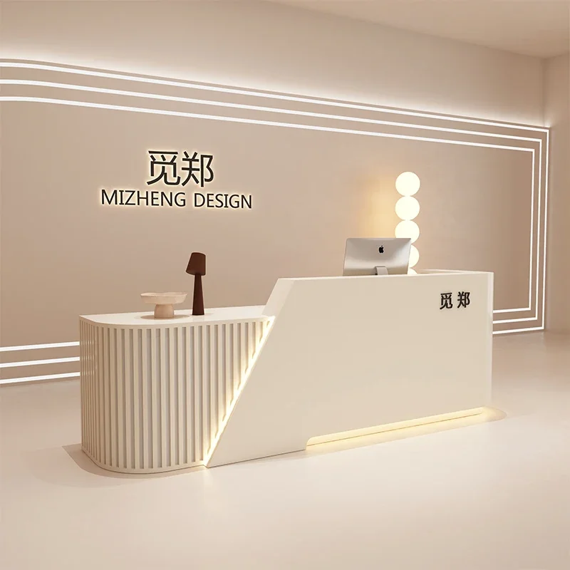 Simple modern paint checkout page Front desk Beauty salon Company Hotel reception desk Training institution Bar counter