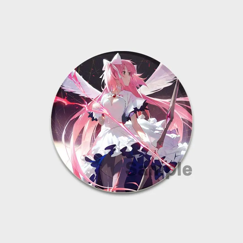 58mm Puella Magi Madoka Magica Pins Cute Anime Figure Homura Miki Sayaka Brooch Cosplay Badge Backpack Shoes Jewelry Accessories