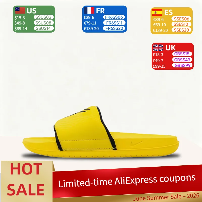 

NikeKobe Offcourt Slide Comfortable, anti-slip and anti-abrasion one-piece slipper, unisex, yellow and black IF2870-700