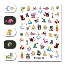 Hot Nail Sticker Mouteen-1059 Disney Alice Wonderland Nail Sticker Nail Water Sticker for Nail Art Sticker Decal