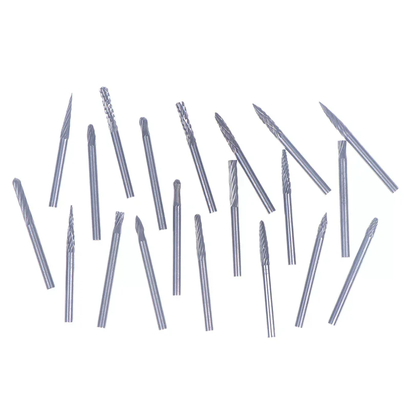 Hard Alloy Engraving Rotary File, Tungsten Carbide Drill Bit 3mm for Metal & Plastic