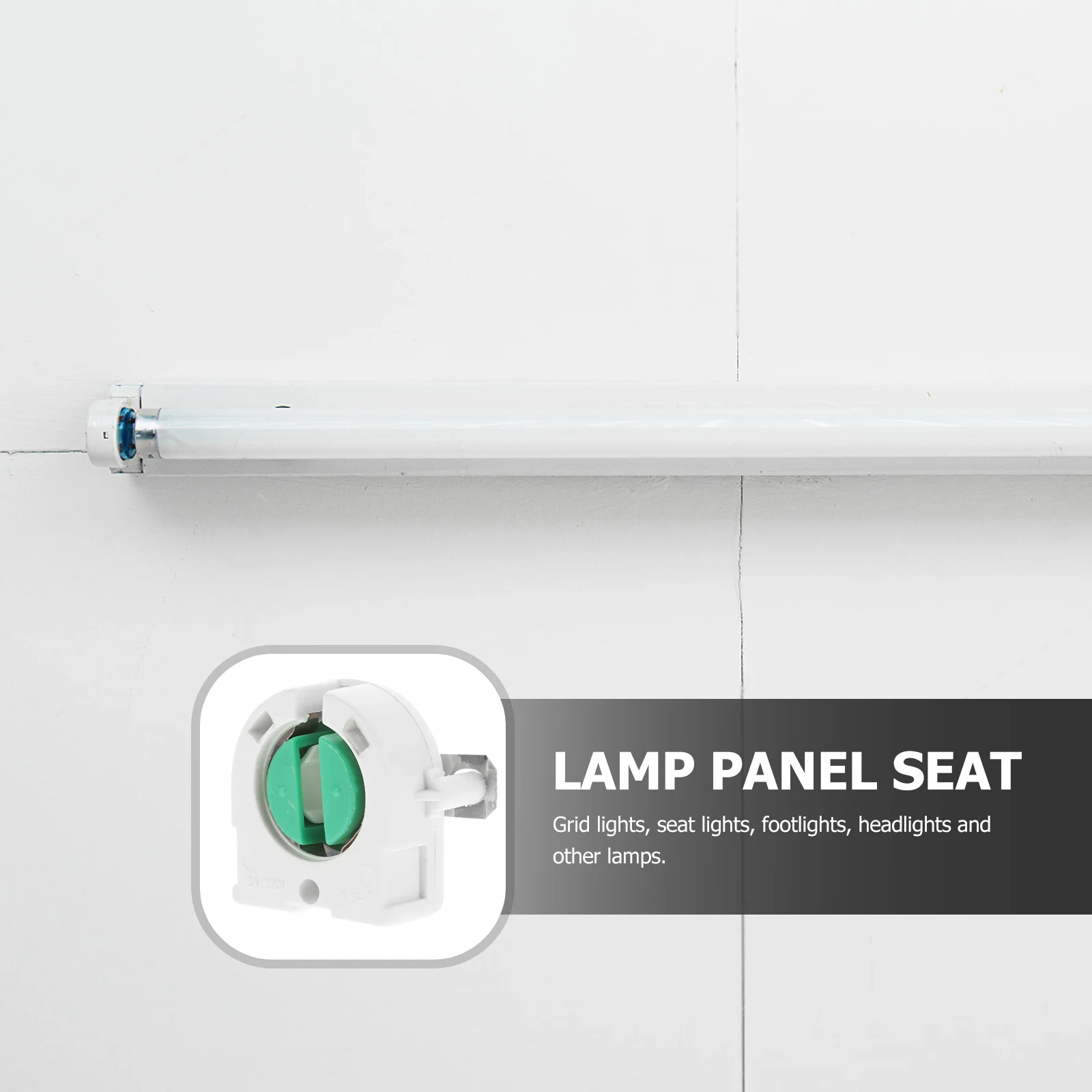 

20Pcs Durable ABS Light Tube Holders Easy Install Lamp Socket Tombstone Lampholder Home Lighting Accessories Lamp Holder