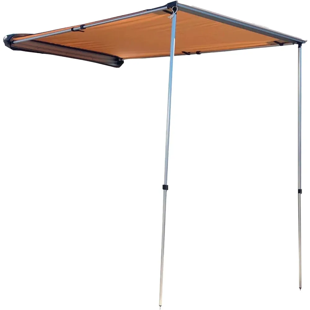 4x4 roof extendable sunshade with LED light strip, including 2500x2500mm 8.2 feet, suitable for free transportation by campers