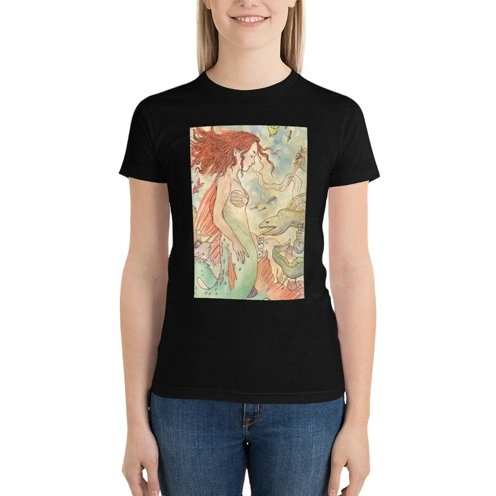 

Mermaid illustration inspired by Regina Spektor T-Shirt lady clothes graphics graphic t-shirts for Women