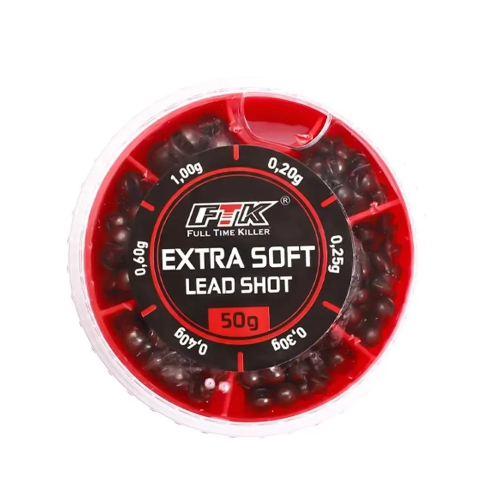 143pcs/box Fishing Lead Pendant 0.2g-1g Open Design Bite Lead Fishing Gear Multi-Size Lead Material Open Lead Biting