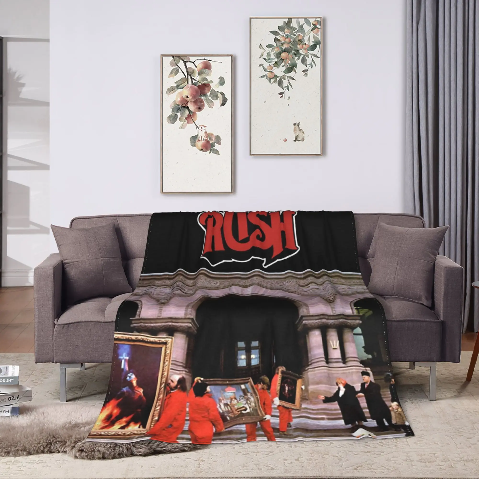 راش روك باند ألبوم ملصق بطانية جودة سوبر دافئ رمي بطانية الشتاء غرفة نوم الطفل الجدة المفرش #2