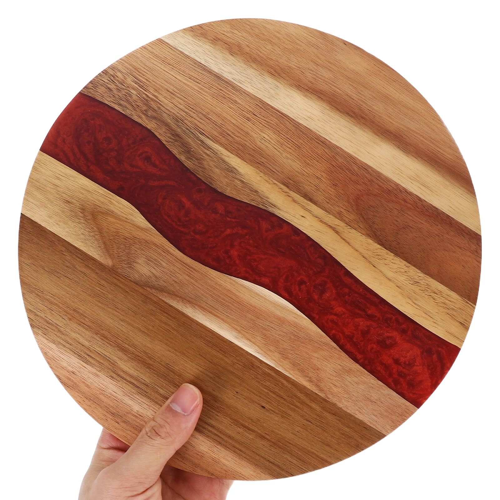 

Round Wooden Cutting Board for Kitchen Meat Vegetable Bread Charcuterie Easy Clean Sturdy Material Circular Design Double Sided
