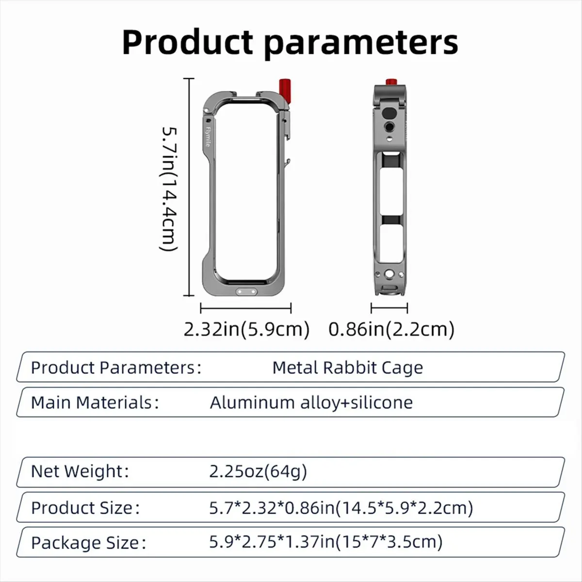 【THANKSGIVING DAY】 Flymile Expansion Protection Rabbit Cage for Insta360 X5 Metal Frame Multifunctional Sport Camera Accessories