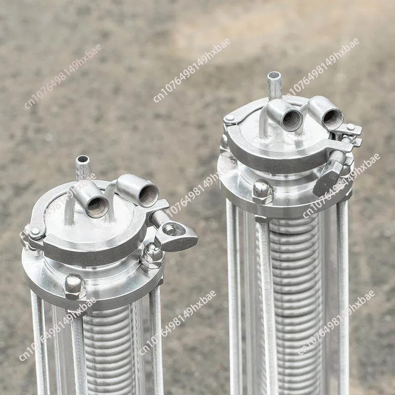 Stainless Steel Glass Coil Condenser for Brewing and Distillation Cooling