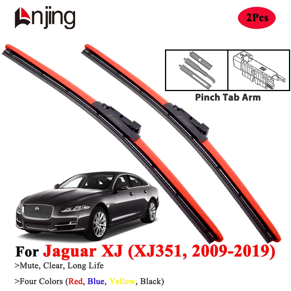 

LNJING Red Wiper Blades For Jaguar XJ X351 2009-2019