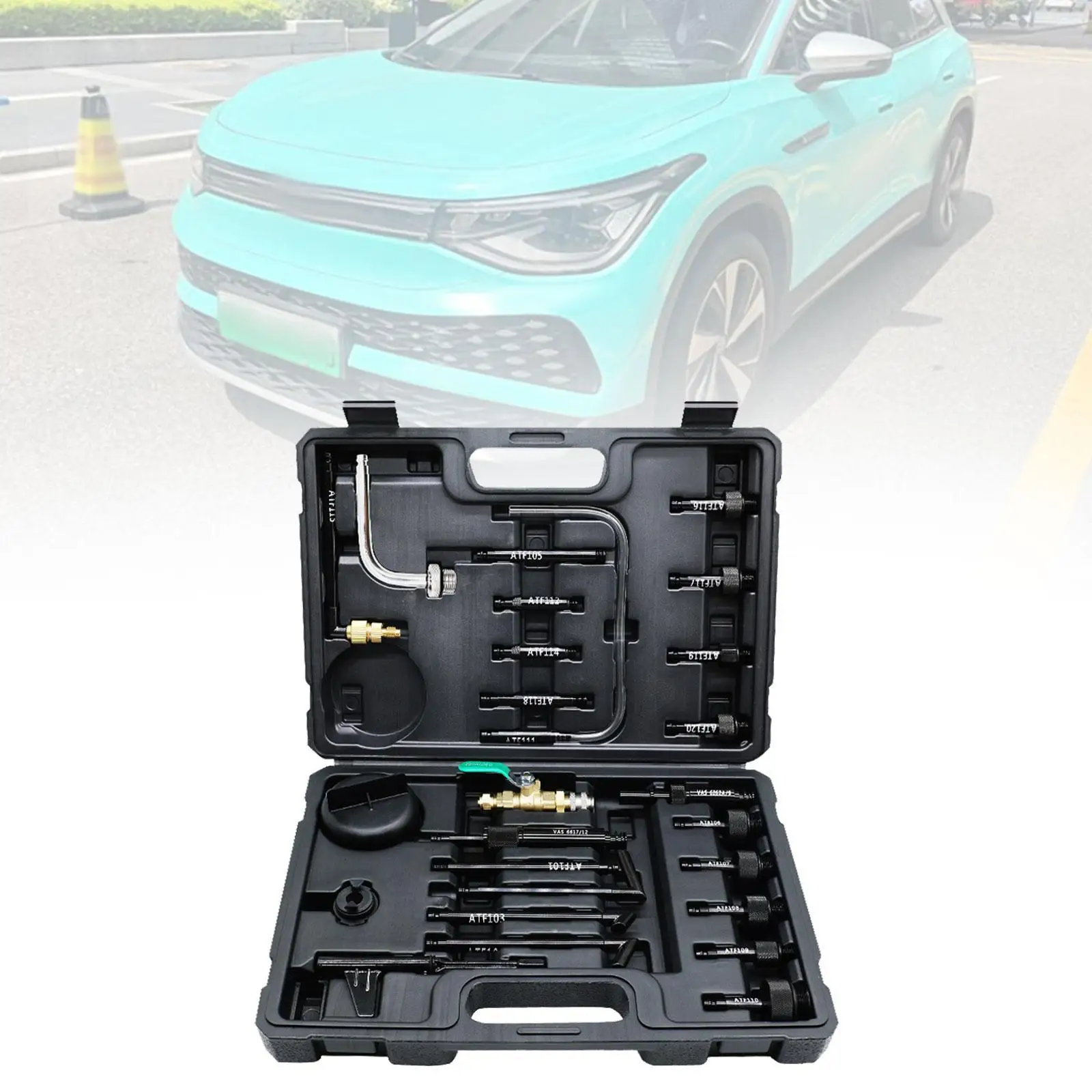 Transmission Oil Filling Connector Professional ATF Refill Adapter Toolset with Case for Car Maintenance