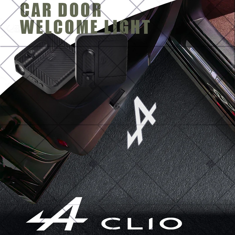 1/2 шт. для Alpine A Logo Clio Megane Twingo Kangoo Koleos Arkana, автомобильная HD-проекторная лампа, светодиодная лампа для автоматической двери, аксессуары для приветственного света