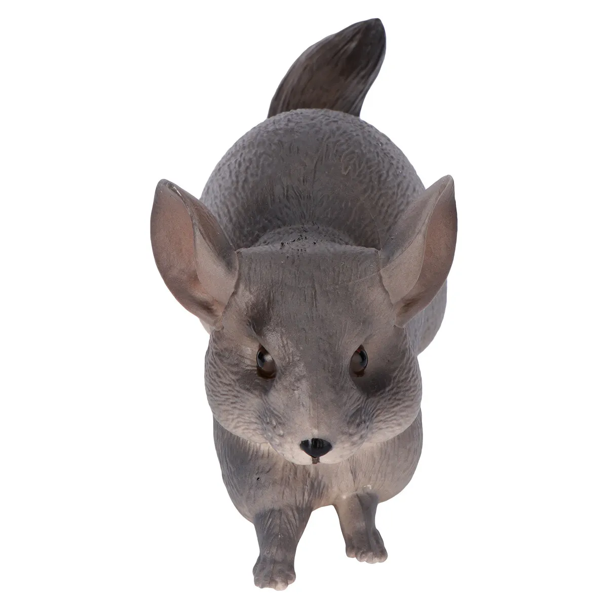 1 pieza de adorno de chinchilla gris oscuro, simulación de animal, decoración realista y elegante para el hogar o el escritorio.