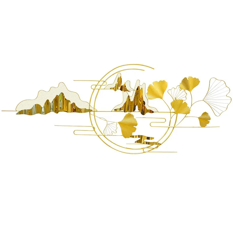 

Landscape Wall Decoration Living Room Sofa Background Wall Decoration Creative Hanging Wall Ginkgo Leaf Decoration Pendant