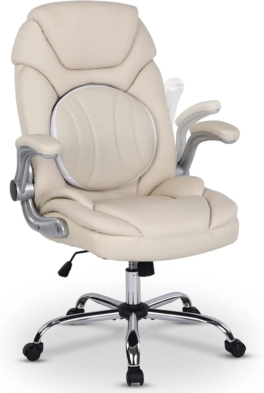 Modern Executive Office Chairs with Lumbar Support90-120 Degree Rocking Managerial ChairErgonomic PU LeatherHome