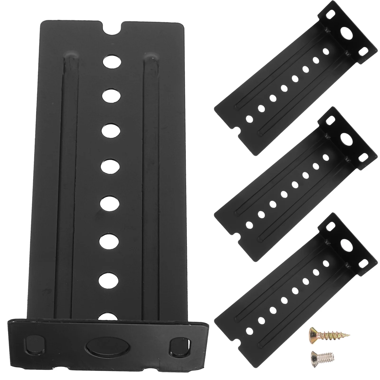 

4 Pcs Black Lifting Ear Slide Rail Extended Widened Heavy Duty Drawer Bracket Kit Rear Mounting Brackets Keyboard Mouse