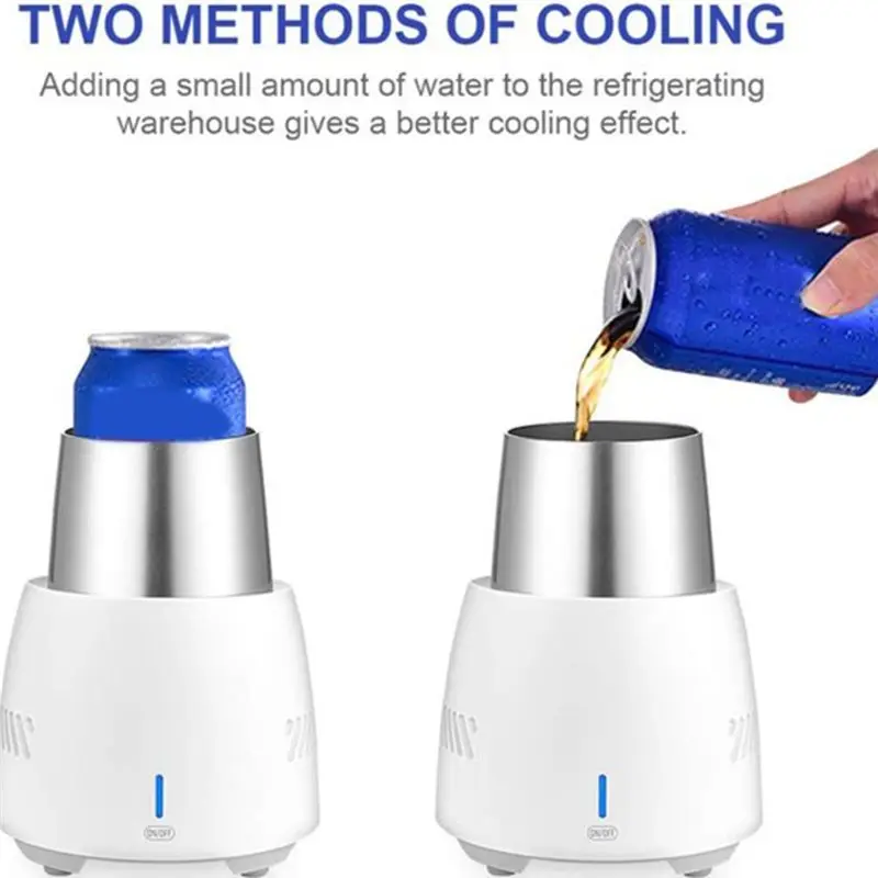 

Горячая летняя чашка с быстрым охлаждением A60T, мини-чашка с непрерывным охлаждением, настольный холодильник, кружка для воды/соды/посуды, вилка стандарта США, белый