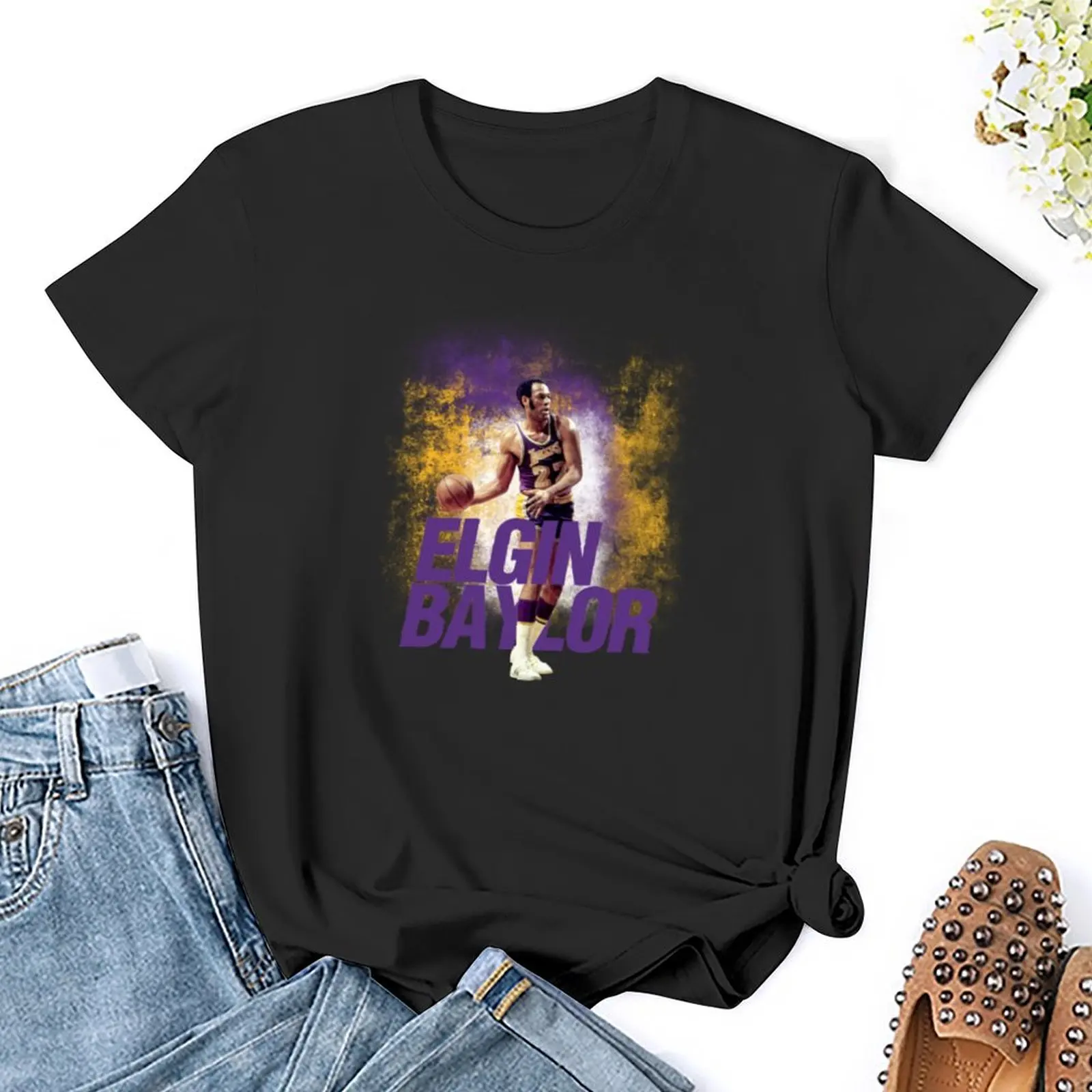 Legend Elgin Baylor T-Shirt aesthetic clothes Short sleeve tee anime clothes Aesthetic clothing Women's tops