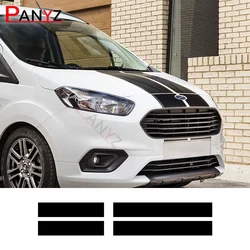 4Pcs Car Hood Cover Engine Line Stickers Vinyl Rear Door Decals For Ford Transit Courier Camper Van Exterior Tuning Accessories