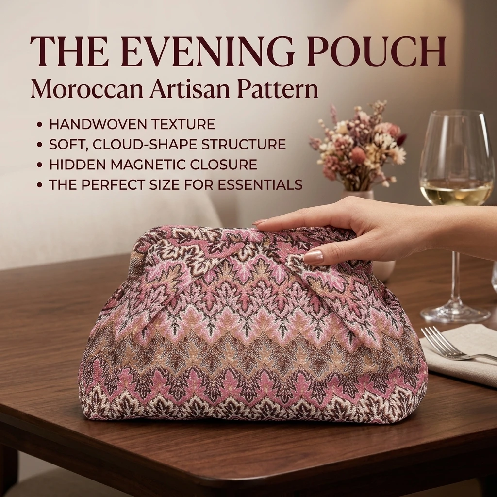 Boho Evening-Clutch For Women Oroccan Pattern Formal Handbag Ethnic Style Wedding Party Purse For Romantic Date Vacation Resort