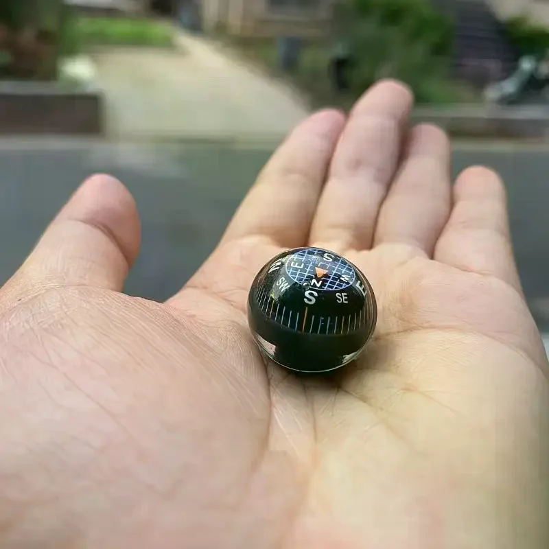 Mini Ball Compass High Precision Waterproof Clear For Hiking Camping Outdoor Direction Guidance