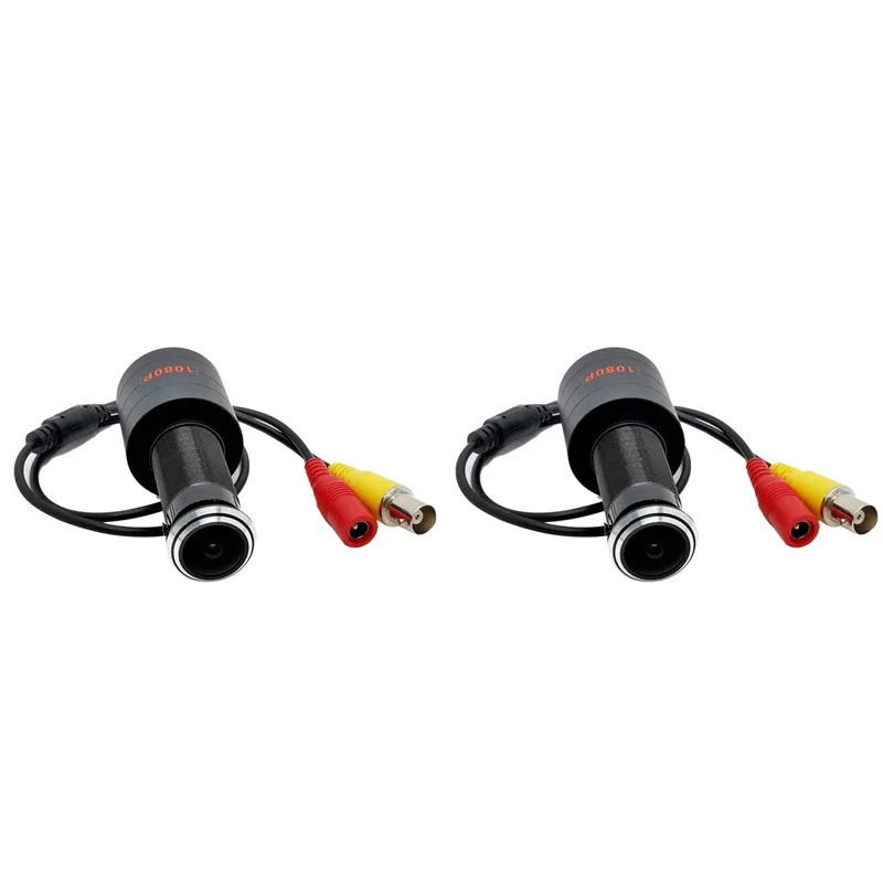 A37T-2Pcs 1.7Mm Panorama Fish-Eye 1080P Wide Angle AHD Camera PAL 2MP CCTV Door Viewer Adjustable For Home Security