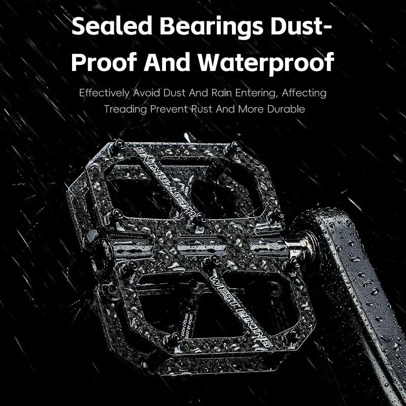 

Велопедали WEST BIKING из карбона, 3 подшипника, ультралегкие, для MTB и шоссейных велосипедов, с функцией экономии усилий, водонепроницаемые, противоскользящие.