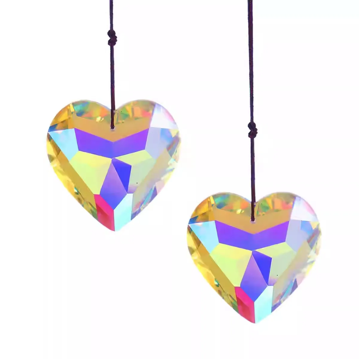 

1 PCS Sun Catcher Love Peach Colorful Sparkling Pendant Sunshine Wicketkeeper Hanging Decoration Rainbow Crystal Suncatcher Toys