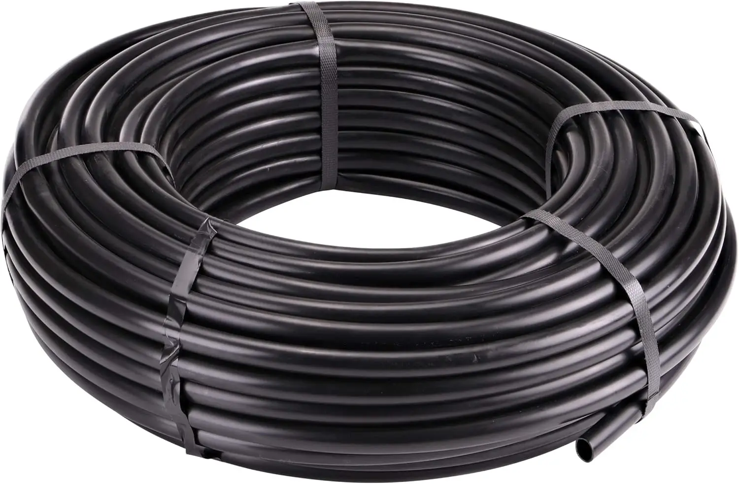 

1/2-Inch Drip Irrigation Tubing for Garden Watering Systems, Black Polyethylene, Compatible with Drippers and Emitters