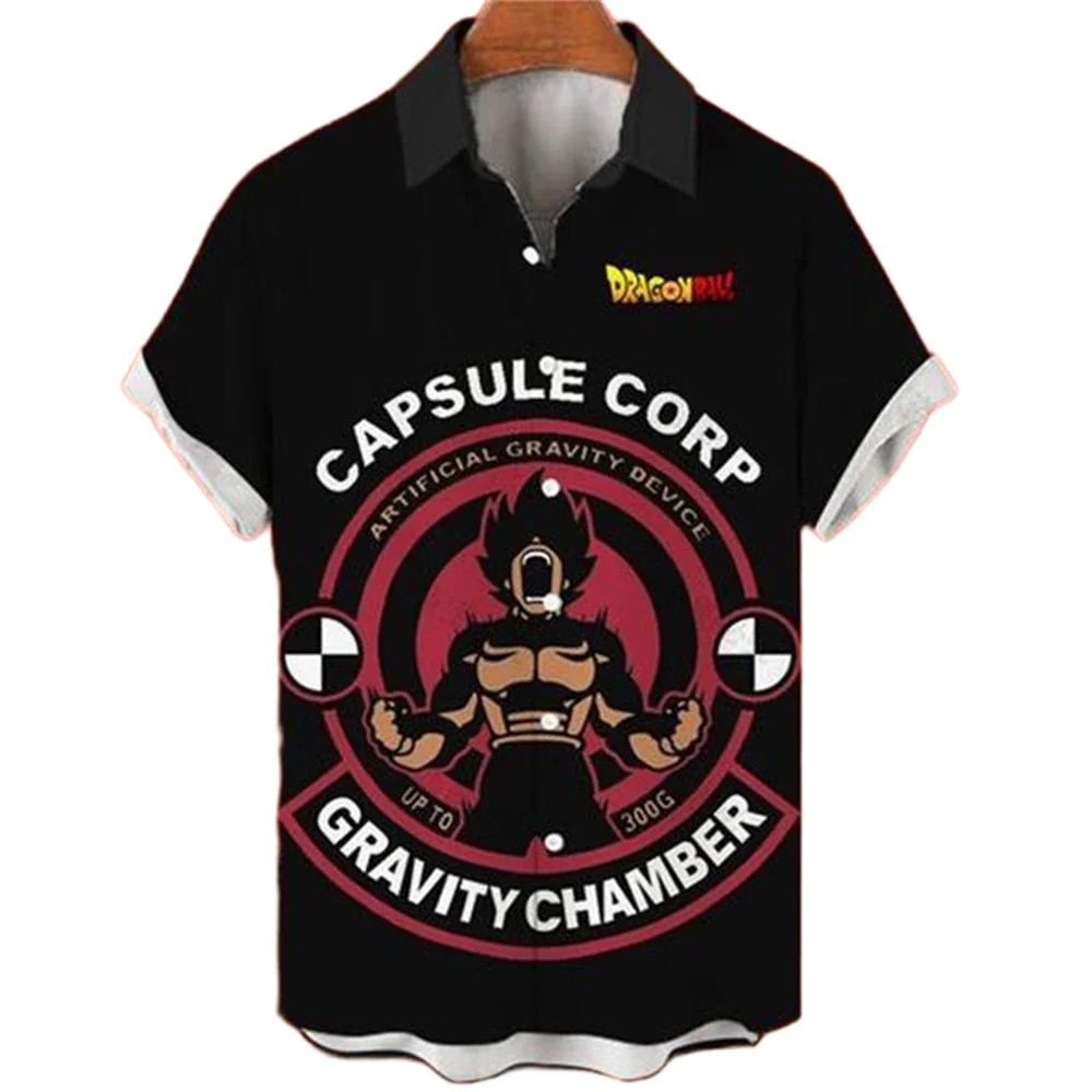 Fashion Men's Summer Shirt Dragon Ball Goku Super Saiyan Hawaiian Tops